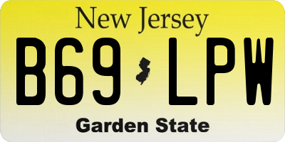 NJ license plate B69LPW