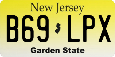 NJ license plate B69LPX