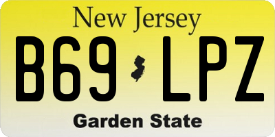 NJ license plate B69LPZ