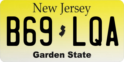 NJ license plate B69LQA
