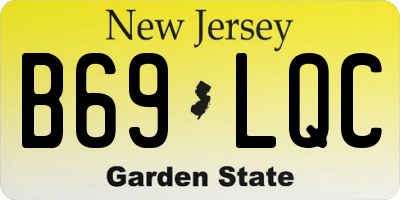 NJ license plate B69LQC