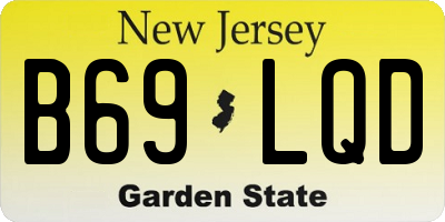 NJ license plate B69LQD