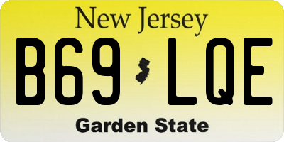 NJ license plate B69LQE