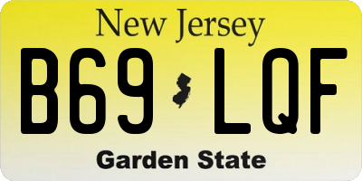 NJ license plate B69LQF