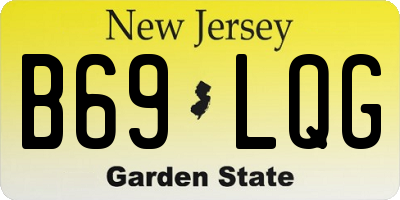 NJ license plate B69LQG
