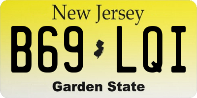 NJ license plate B69LQI