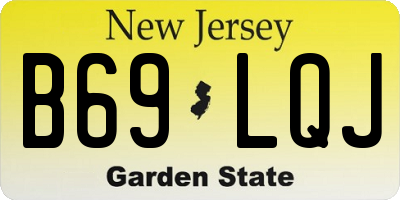 NJ license plate B69LQJ