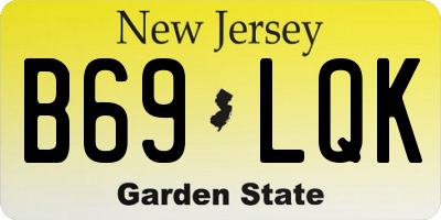 NJ license plate B69LQK