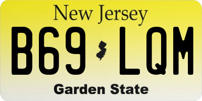 NJ license plate B69LQM
