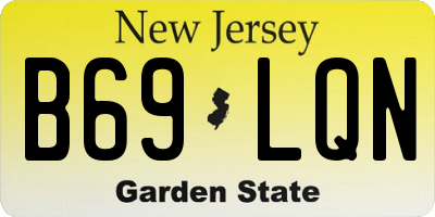 NJ license plate B69LQN