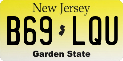 NJ license plate B69LQU