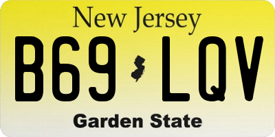 NJ license plate B69LQV