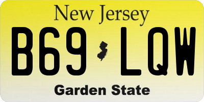 NJ license plate B69LQW