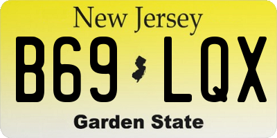 NJ license plate B69LQX