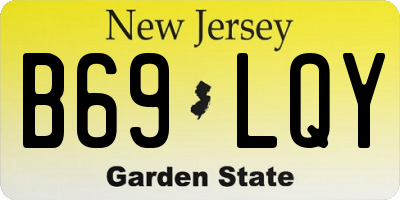 NJ license plate B69LQY
