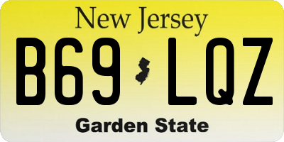 NJ license plate B69LQZ