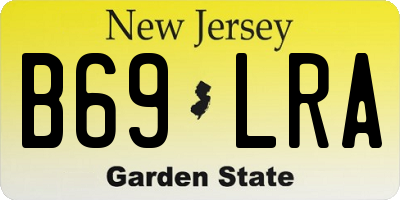 NJ license plate B69LRA