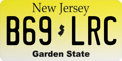 NJ license plate B69LRC