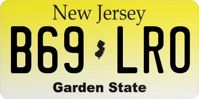 NJ license plate B69LRO