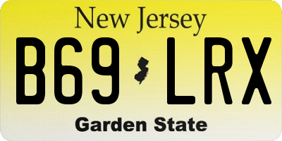 NJ license plate B69LRX