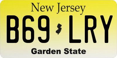 NJ license plate B69LRY