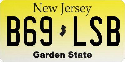 NJ license plate B69LSB
