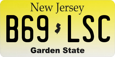 NJ license plate B69LSC