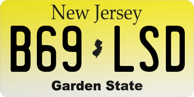 NJ license plate B69LSD