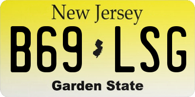 NJ license plate B69LSG