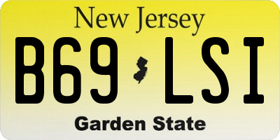 NJ license plate B69LSI