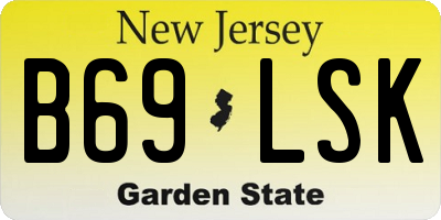 NJ license plate B69LSK