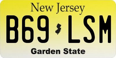 NJ license plate B69LSM