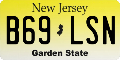 NJ license plate B69LSN