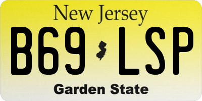 NJ license plate B69LSP