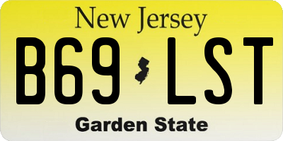 NJ license plate B69LST