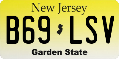 NJ license plate B69LSV