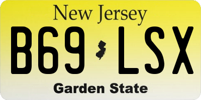 NJ license plate B69LSX
