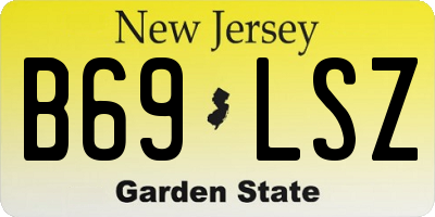 NJ license plate B69LSZ