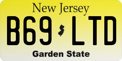 NJ license plate B69LTD