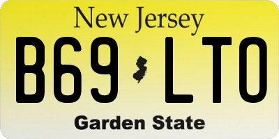 NJ license plate B69LTO