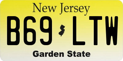 NJ license plate B69LTW