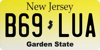 NJ license plate B69LUA