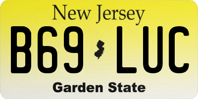 NJ license plate B69LUC