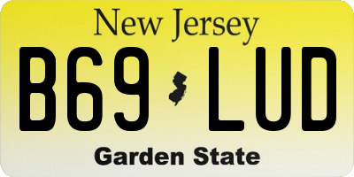 NJ license plate B69LUD