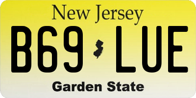 NJ license plate B69LUE
