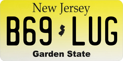 NJ license plate B69LUG