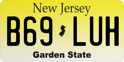 NJ license plate B69LUH