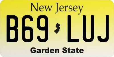 NJ license plate B69LUJ