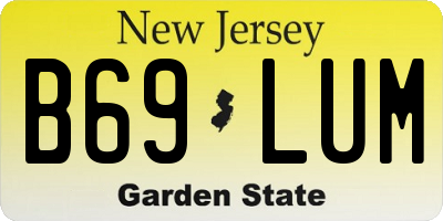 NJ license plate B69LUM