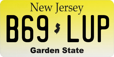 NJ license plate B69LUP